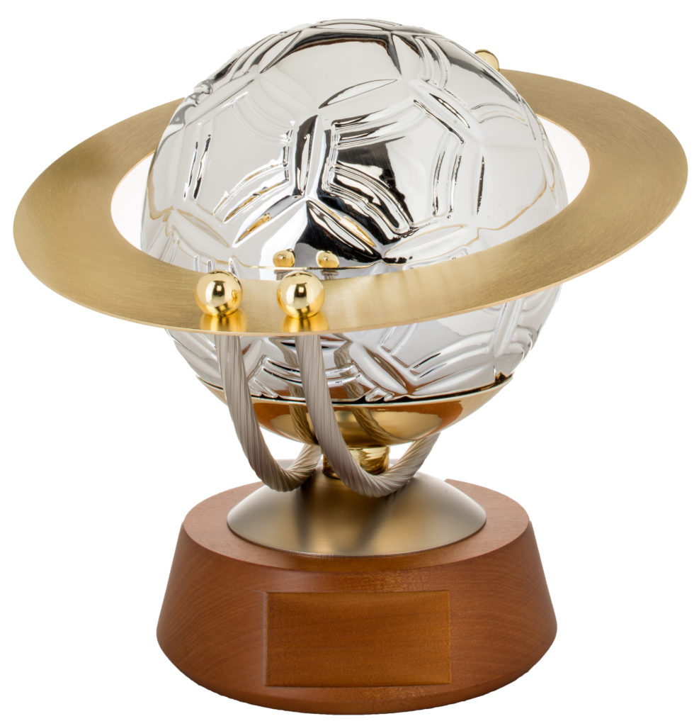 Trofeo conn pallone in fine ceramica